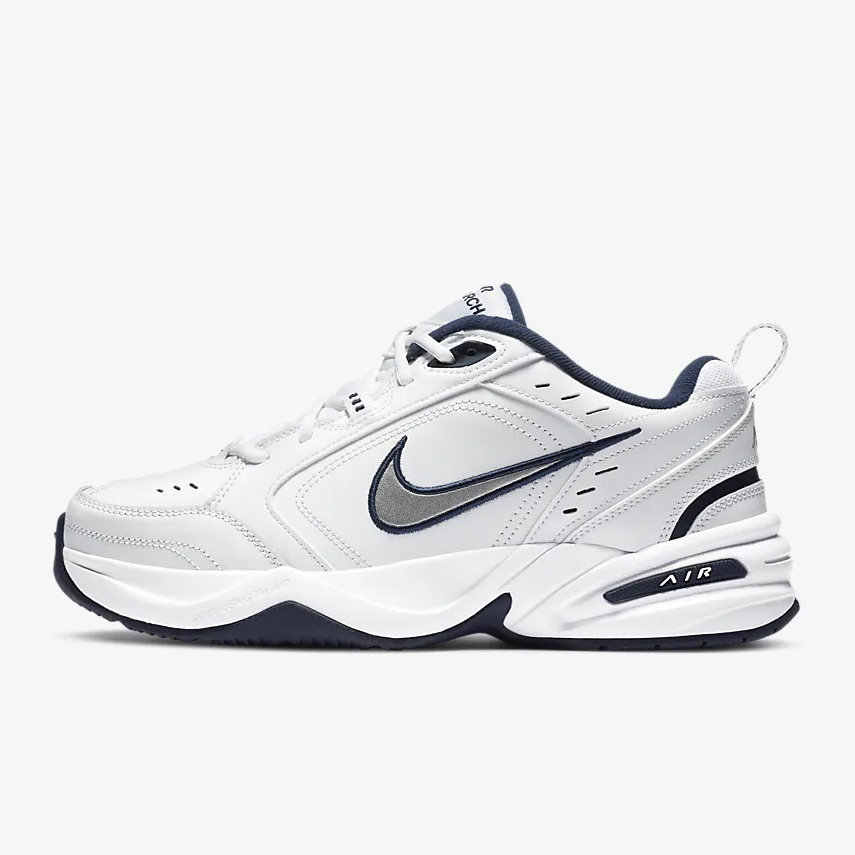 Nike Air Monarch 4白蓝轻便缓震复古运动休闲老爹鞋 415445-102-图3