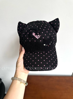 CAT TOURIST 2026秋季新品韩可爱小猫咪耳朵帽子卡通鸭舌帽子男女