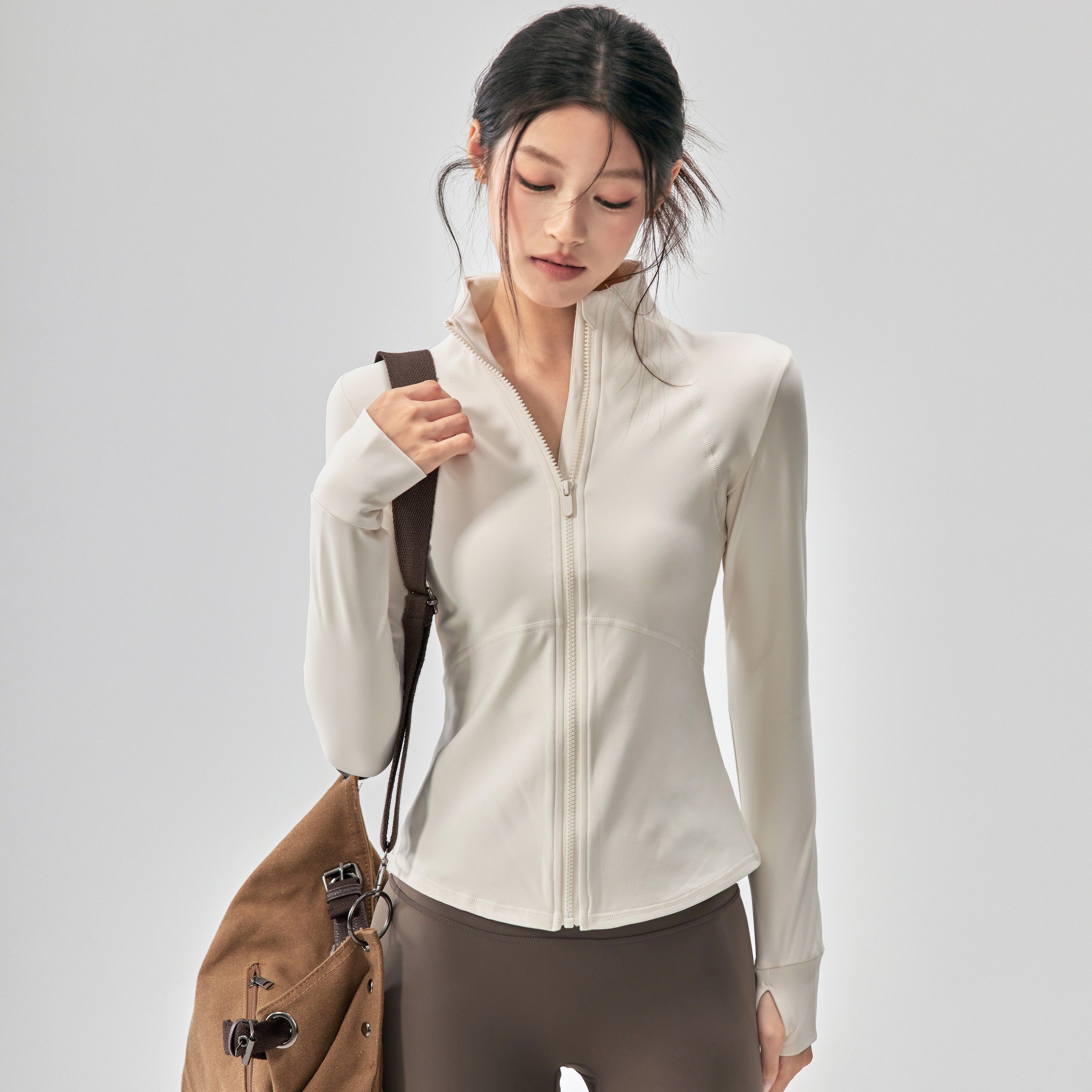 秋冬瑜伽服外套女加绒修身显瘦运动夹克外穿跑步普拉提训练健身衣,淘宝优惠券,粉丝福利购,淘宝优惠卷