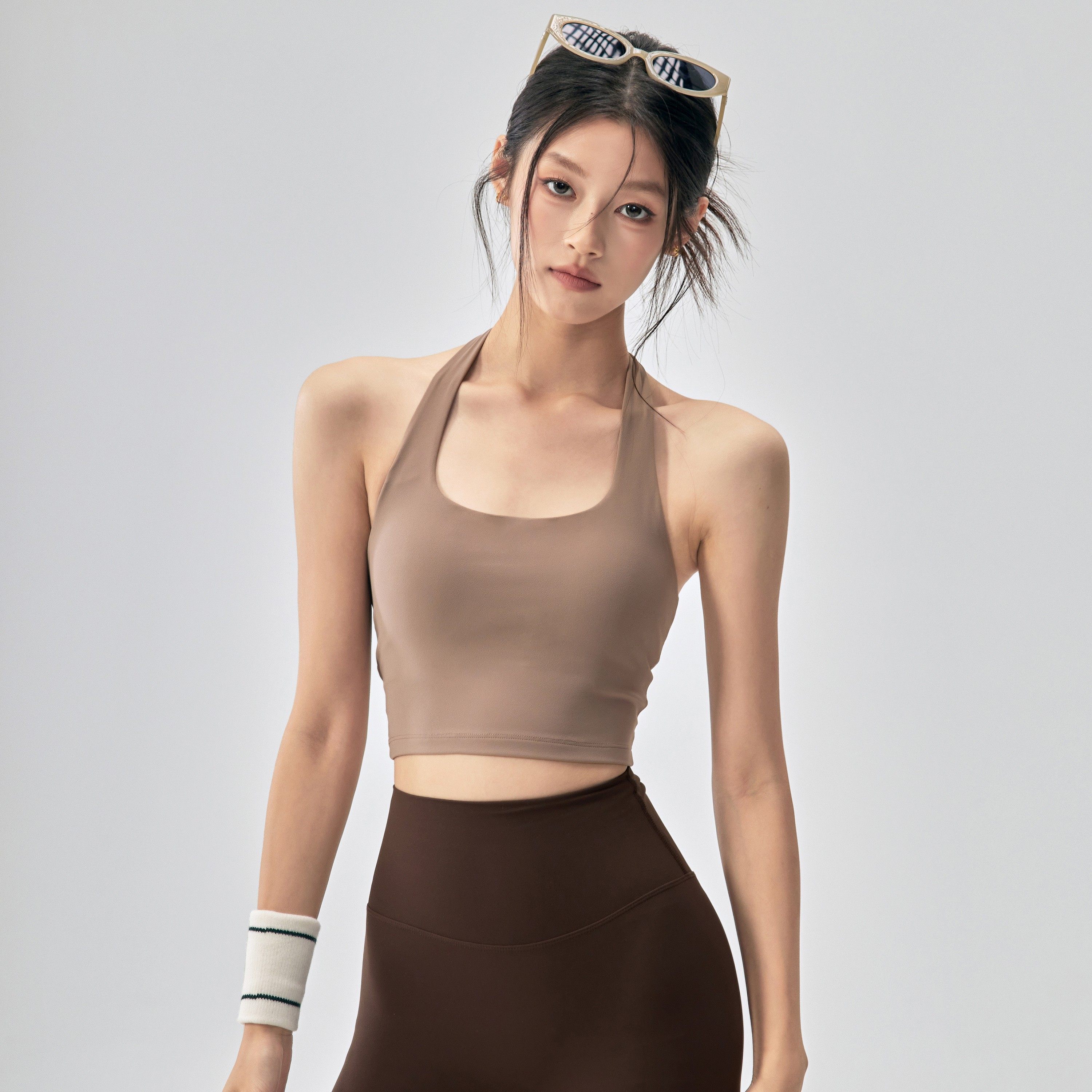 挂脖瑜伽背心女带胸垫透气显瘦运动内衣外穿普拉提训练服早秋新款,淘宝优惠券,粉丝福利购,淘宝优惠卷