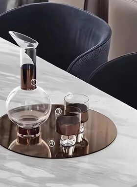 轻奢现代花艺纸巾盒托盘组合摆件