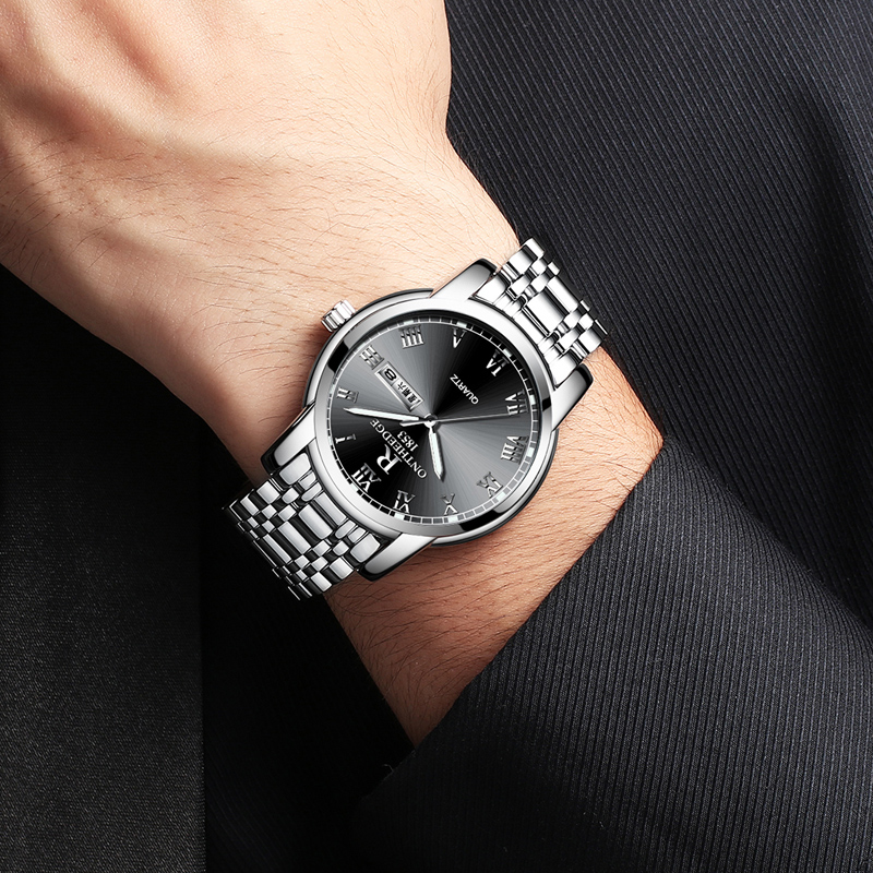 瑞之缘男士商务手表正品瑞士防水机械品牌手表男款钢带电子石英表-图3