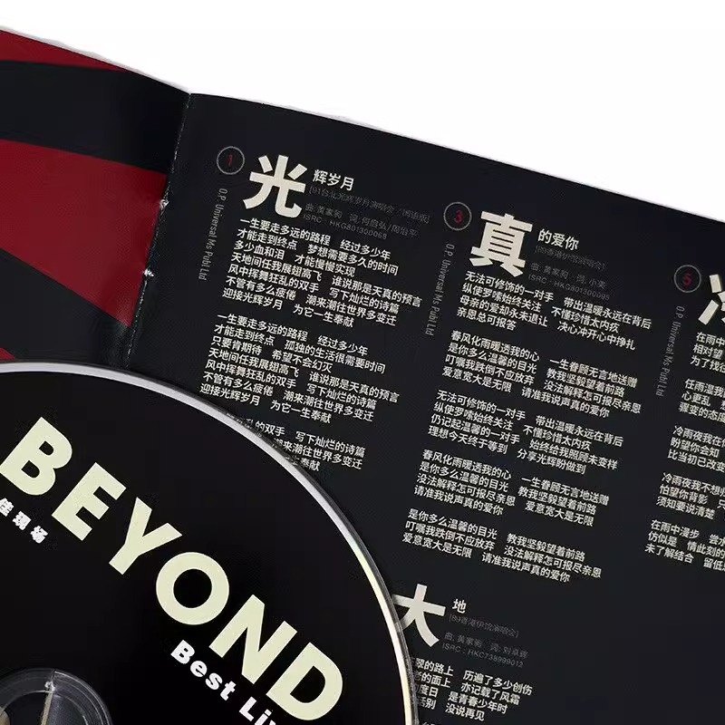 正版 Beyond Best Live 最佳现场 CD唱片+歌词本 - 图2