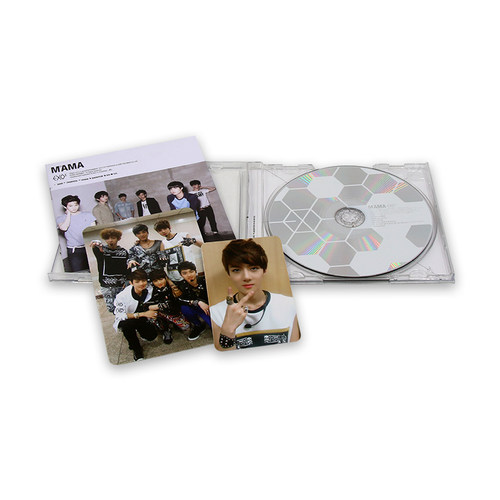 现货EXO-K 1st MINI ALBUM MAMA 专辑CD光盘+写真歌词册+签名小卡 - 图1