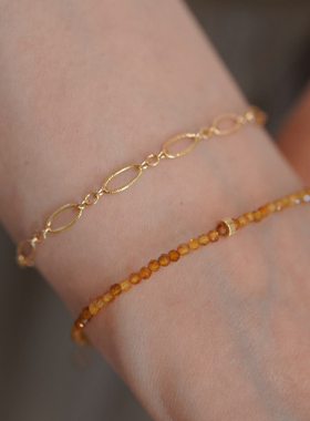 「妈妈说黄碧玺招财」手链礼物