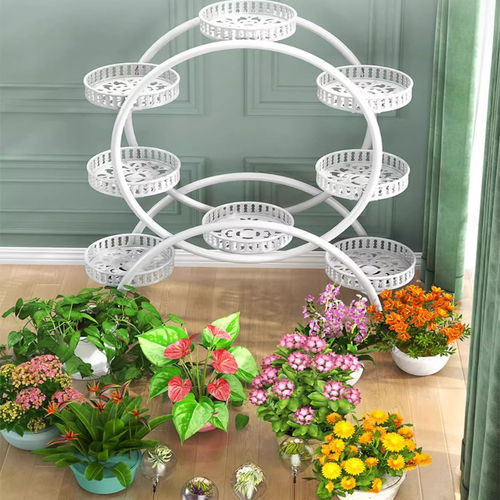 花架子客厅落地式室内阳台置物架户外庭院多层植物摆放铁艺花盆架 - 图3