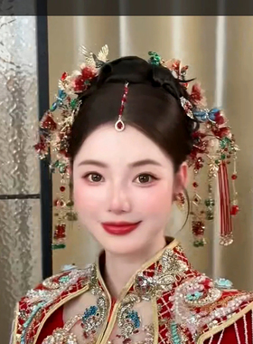新娘中式头饰秀禾服龙凤褂发簪