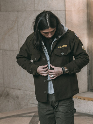 Non Stock 复刻50年代韩战og 108羊毛衬衫army Field Wool Shirt 虎窝淘