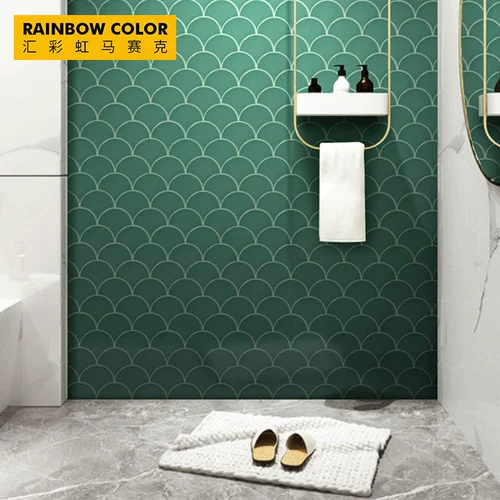 Сельская ветряная керамика ICE Crash Fisy Scales Тибетская книга кухонная стена кирпич вентилятор мозаика мозаика фоновая плитка