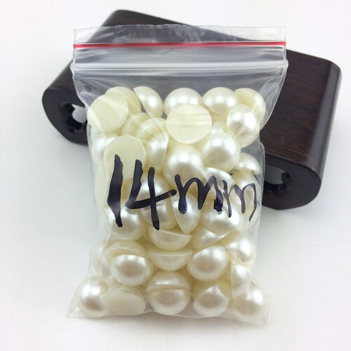特价DIY饰品配件半面仿珍珠手机美容贴钻平底珠米白色不掉皮高档 - 图3