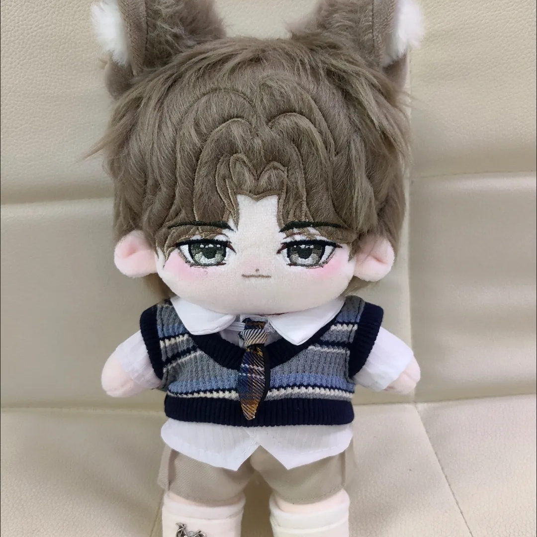 20cm棉花娃娃衣服学院风马甲套装可爱高颜值无属性公仔玩偶换装 - 图1