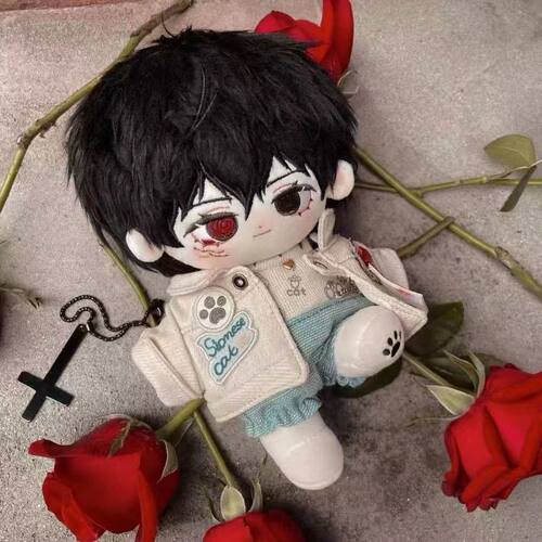 我在惊悚游戏里封神白柳20cm棉花娃娃同人周边公仔玩偶帅气摆件 - 图3