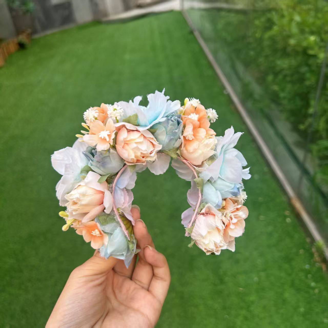 10cm棉花娃娃娃娃簪花泉州花朵花环民族风发箍簪花挂件通用头饰,淘宝优惠券,粉丝福利购,淘宝优惠卷