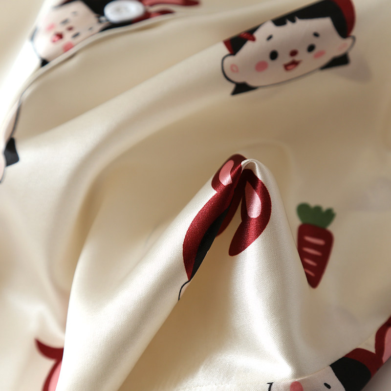 夏季冰丝绸短袖女睡衣 赏资琇睡衣/家居服套装