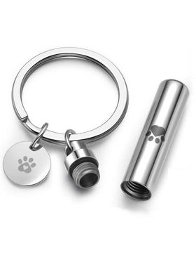 跨境热销圆柱骨灰饰品 简约香水瓶 宠物骨灰盒可打开吊坠纪念品