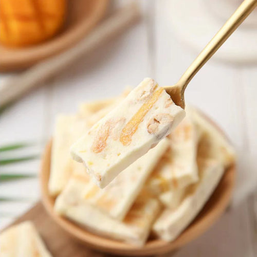 麦德龙麦臻选芒芒腰果奶糕400g袋装零食芒果味坚果奶糖独立装 - 图2