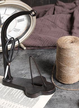 zakka复古怀旧铸铁线轴绕绳器摆件家居客厅花园装饰橱窗陈列道具