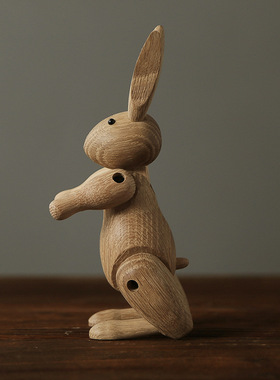 丹麦木雕摆件家居客厅样板房软装