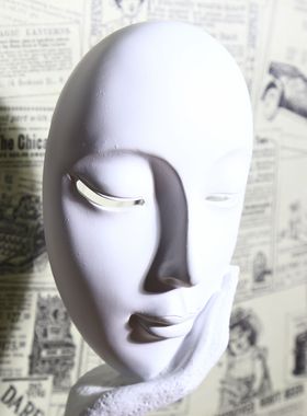 树脂抽象艺术风客厅卧室人脸摆件