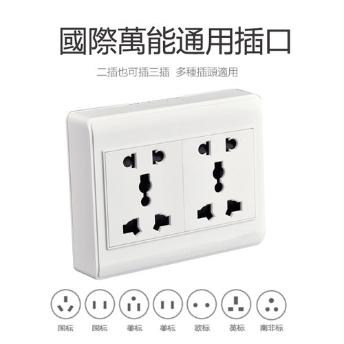 英规欧规型明装五孔开关插座单开明线明盒圆孔通用插孔带底盒超薄 - 图1