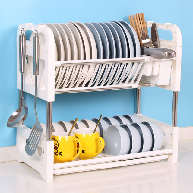 Kitchen bowls and chopsticks storage rack household storage internet celebrity artifact
