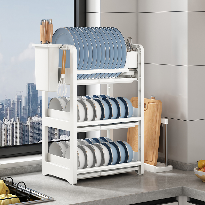 碗盘收纳架厨房碗碟置物架台面碗筷砧板架厨房多功能沥水架收纳盒,淘宝优惠券,粉丝福利购,淘宝优惠卷