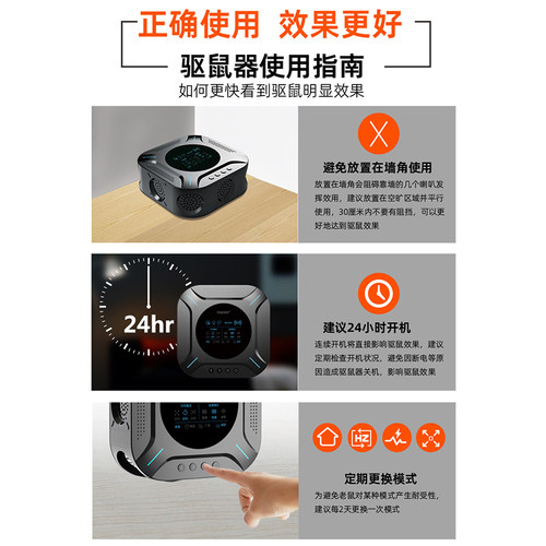 驱鼠器超声波强力家用室内电子猫驱赶鼠-图1