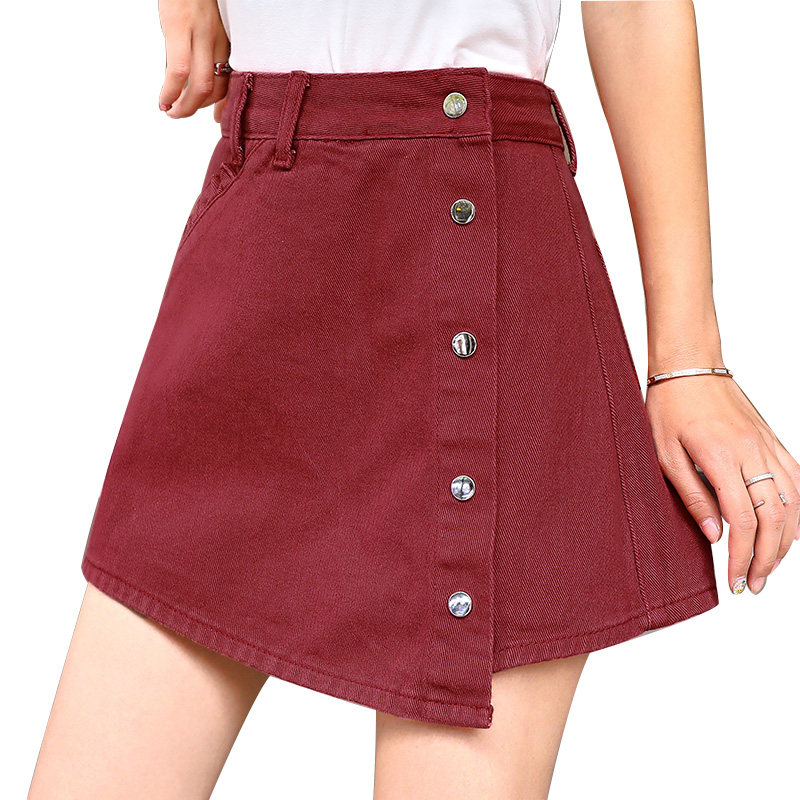 牛仔女夏2020新款高腰显瘦短裙裤 娇媛半身裙