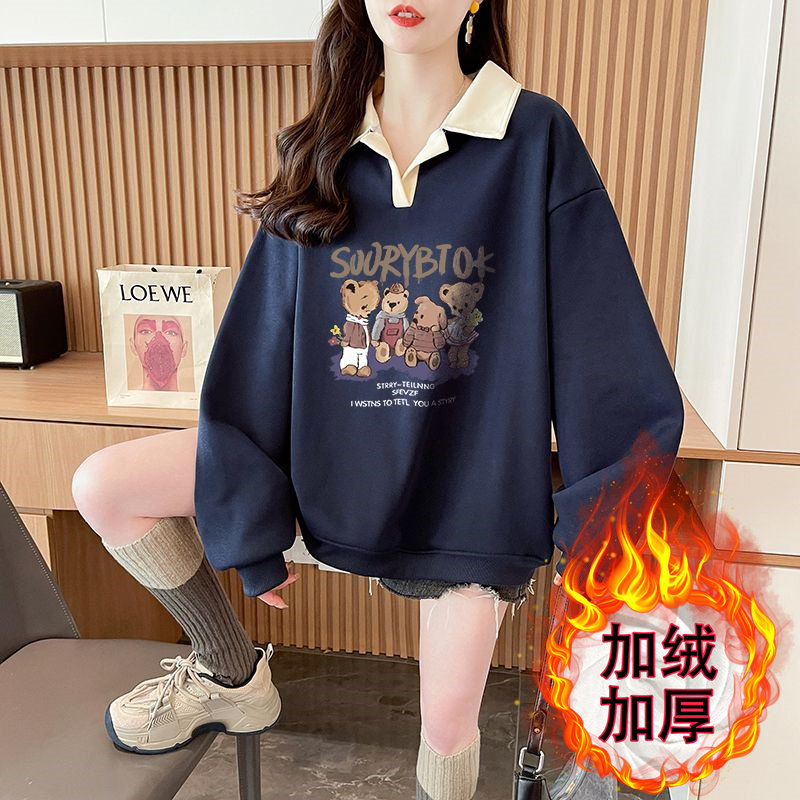 纯棉新爆款初高中学生加绒红色卫衣热销榜秋冬本命年上衣女正流行