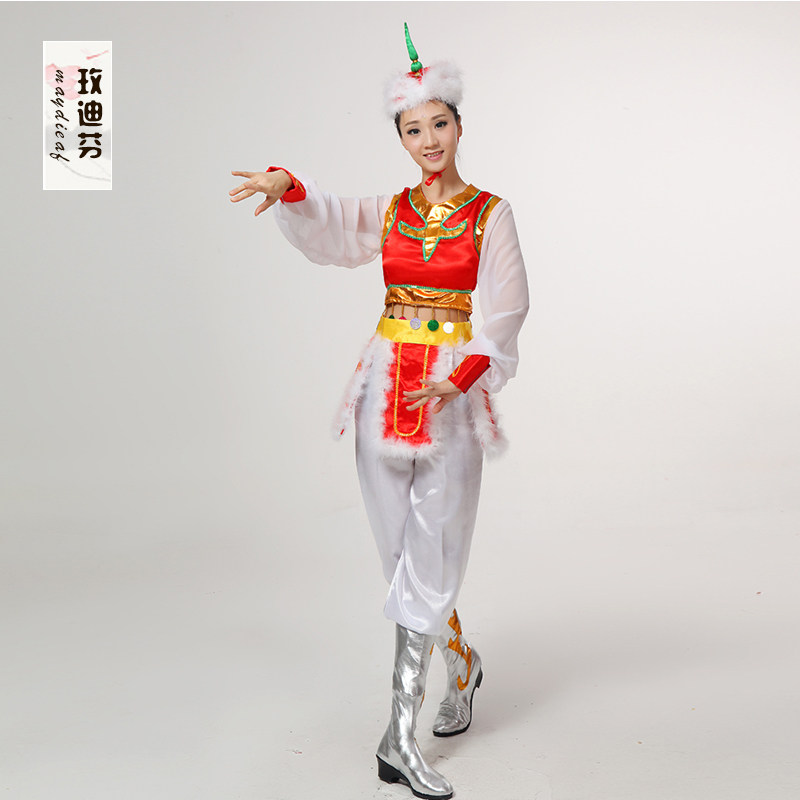 蒙古民族风蒙族成人新款草原鸿雁袍 玫迪芬民族服装/舞台装
