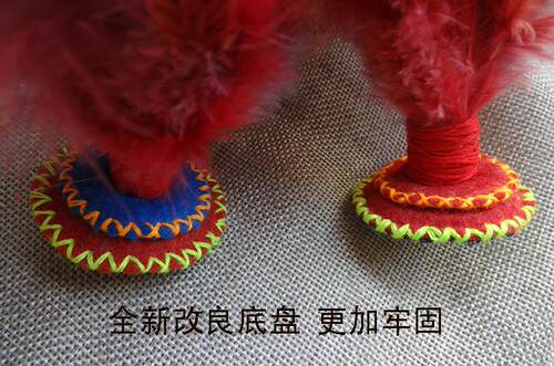 耐踢特大特重不染色手工鸡毛毽子彩色毽球健身鸡毛键子2个包邮 - 图1
