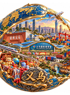 【义乌冰箱贴】浙江金华国际商贸城世界义乌小商品旅游纪念品文创
