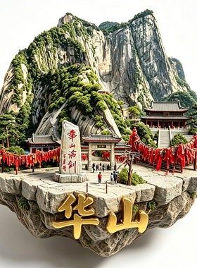 【华山冰箱贴】陕西文创西北山岳奇险天下第一山旅游打卡伴手礼潮