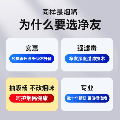 净友烟嘴过滤器一次性粗中细三用正品过滤嘴300支香烟净烟吸烟咀 - 图0