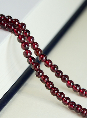 2025新款天然石榴石八圈设计师原创设计多用途项链手链脚链百搭饰