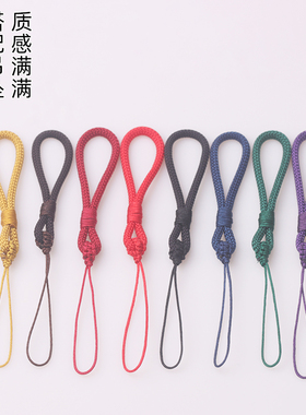 简约3mm指环扣玉石文玩短款挂绳