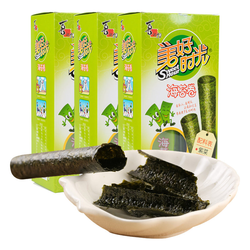 喜之郎美好时光原味75g桶装海苔卷 彤程食品海苔系列