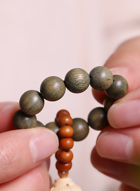 绿檀木小手捻指尖文玩黄杨木桃木