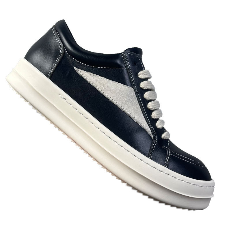 低帮鞋子男侵权款主线新款春秋夏季厚底牛皮暗黑RO黑白休闲板鞋女,淘宝优惠券,粉丝福利购,淘宝优惠卷