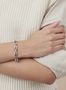 「融」系列香槟色黑钻石手链