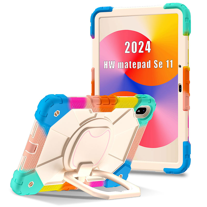 丽真硅胶套适用于2024新款华为MatePad SE11保护套外壳AGS6-W00横竖旋转支撑架防摔平板包11英寸手提户外背带 - 图3
