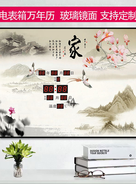 电表箱万年历装饰画显示时间