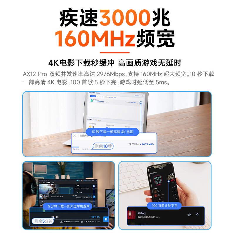 【顺丰包邮】腾达WiFi6全千兆高速AX3000家用路由器5G双频穿墙王全屋覆盖大户型mesh出租屋无线漏油器AX12Pro
