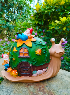 太阳能灯工艺品户外动物蜗牛精灵摆件花园庭院草坪装饰灯造景