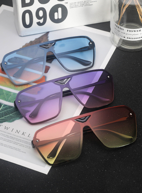 墨镜圆脸女士个性风大框太阳镜