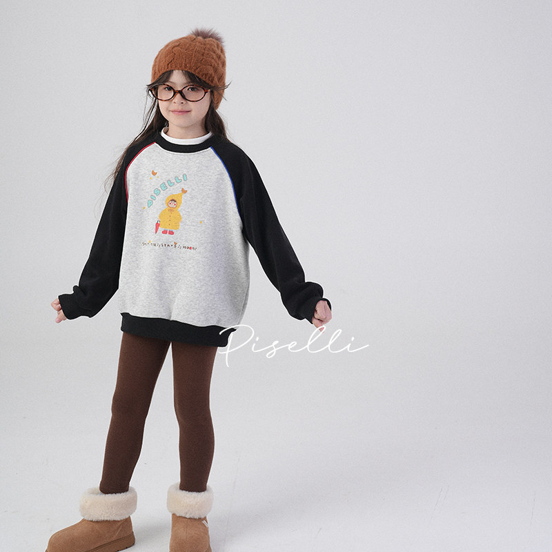 PISELLI史豌豆女童裤子2025冬装新款中大童加绒百搭外穿打底裤,淘宝优惠券,粉丝福利购,淘宝优惠卷