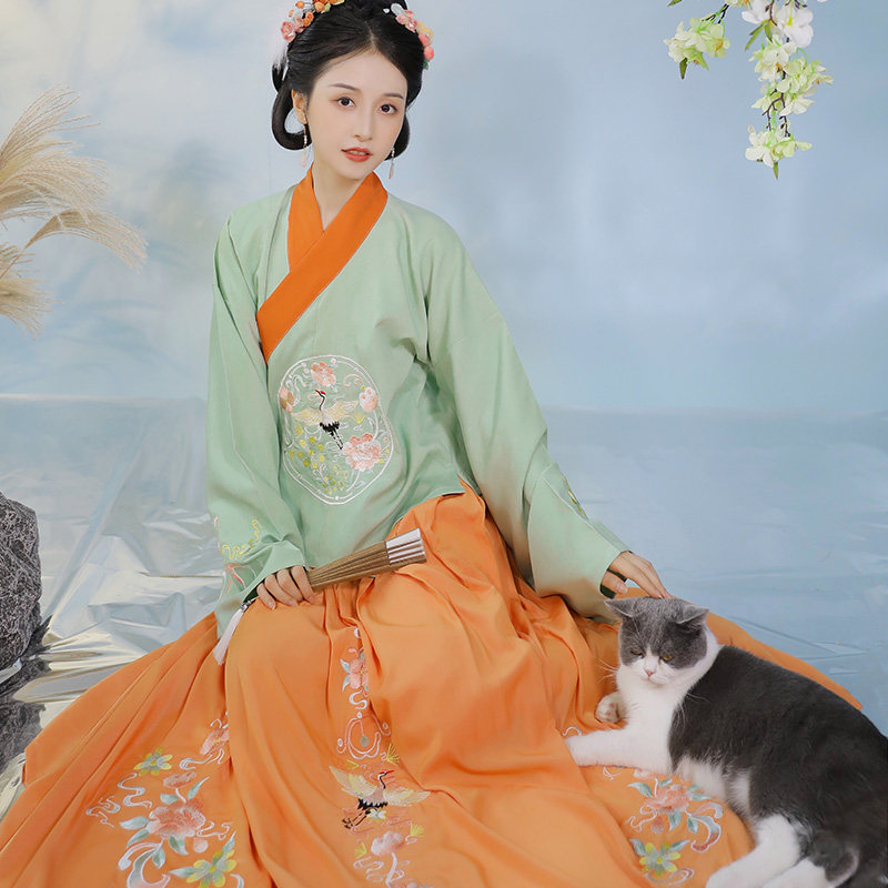 墨莉原创女【别鹤吟】明制袄裙汉服 墨莉汉服