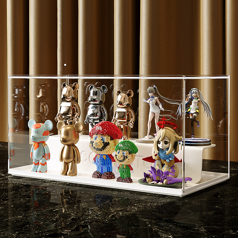 盲盒收纳展示架手办架子乐高积木透明摆柜墙泡泡玛特亚克力展示盒 - 图1