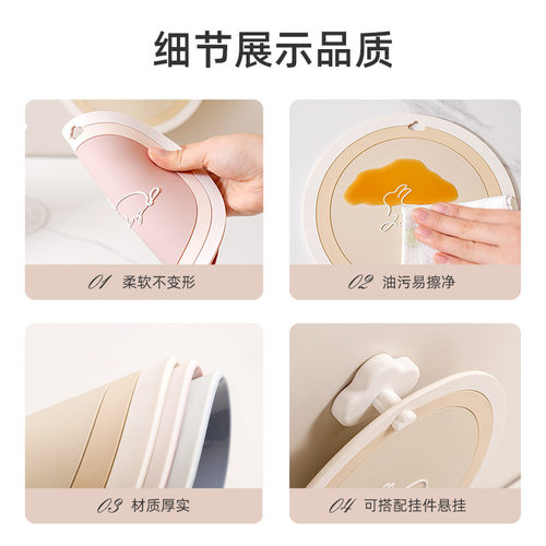 隔热垫防烫餐桌垫高级感耐高温防烫硅胶沥水锅碗垫菜盘子砂锅餐垫 - 图3