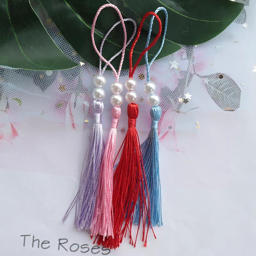 70丝手工垂直流苏穗子diy蝴蝶结发饰饰品装饰手工书签挂饰吊穗 - 图0